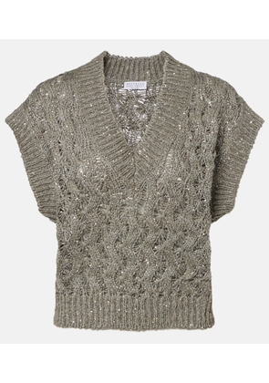 Brunello Cucinelli Sequined sweater vest