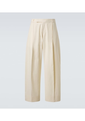 Studio Nicholson Pull cotton and linen wide-leg pants