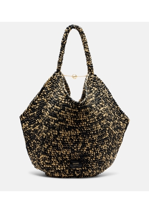 Khaite Lotus Medium raffia tote bag