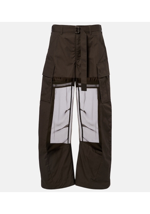 Sacai Paneled cotton cargo pants