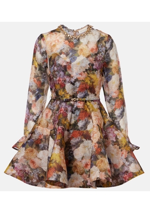 Zimmermann Alchemy peplum linen and silk minidress