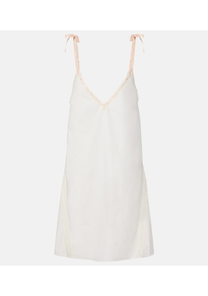 Posse Alma lace-trimmed cotton minidress