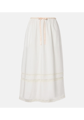 Posse Alma lace-trimmed midi skirt