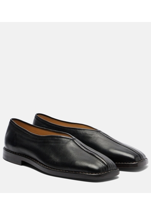 Lemaire Piped leather slip-on shoes
