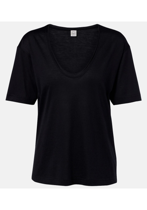 Toteme Cotton and silk jersey T-shirt