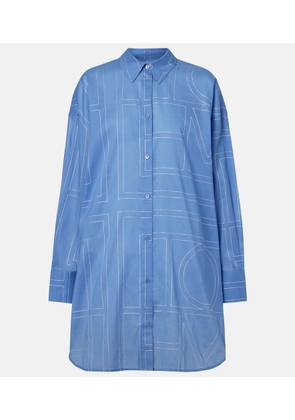 Toteme Embroidered cotton-blend shirt