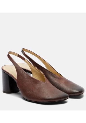 Lemaire Glove leather slingback pumps