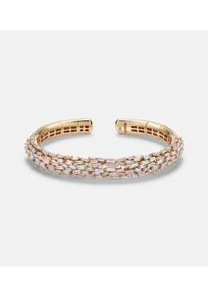 Suzanne Kalan 18kt gold bangle with diamonds