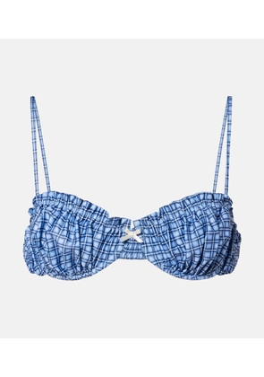 Faithfull Moana checked bikini top
