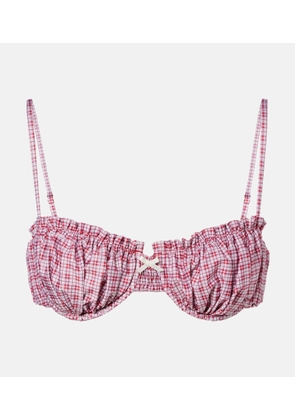 Faithfull Moana checked bikini top