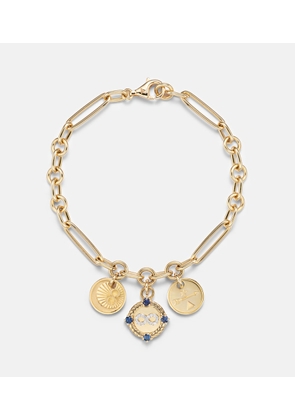 FoundRae Infinite Gratitude 18kt gold bracelet with diamonds and sapphires