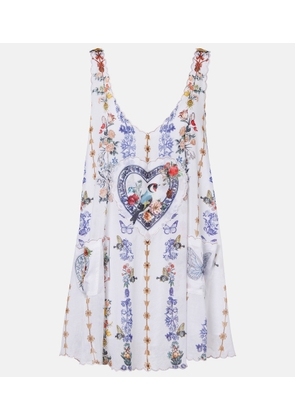 Camilla Printed cotton minidress