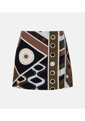 Pucci Vivara virgin wool canvas wrap skirt