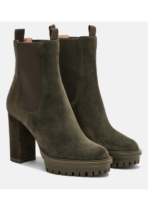 Gianvito Rossi Barry suede platform ankle boots