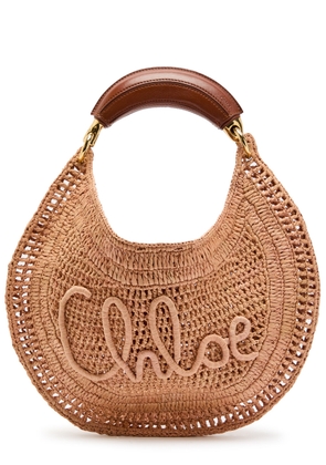 Chloe Summer Banana Logo Raffia Shoulder bag - Pink - One Size