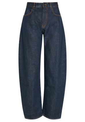 Alaïa Low Round Barrel-leg Denim Jeans - 38 (UK10 / S)