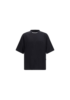 Palm Angels Black Cotton T-Shirt - L
