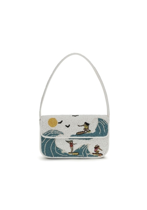 Staud White Other Fibres Shoulder Bag