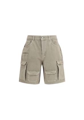 Represent Beige Cotton Bermuda Shorts - L