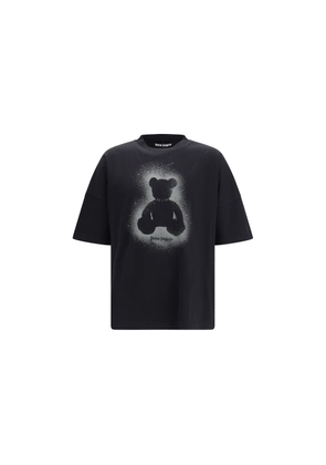 Palm Angels Black Cotton T-Shirt - L