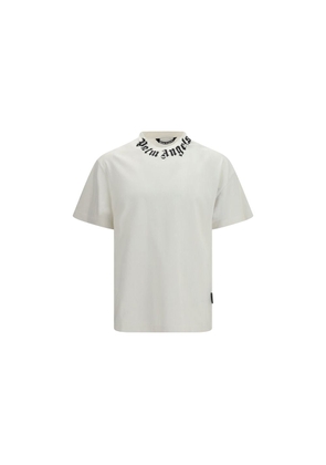 Palm Angels White Cotton T-Shirt - L