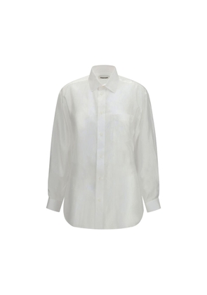 Darkpark White Lyocell Dress Shirt - S