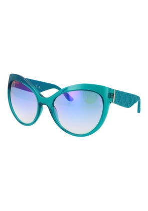 Guess Turquoise Stainless Steel Sunglasses