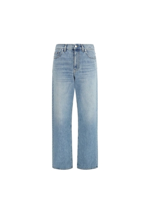 Gucci Blue Cotton Straight-Leg Jeans - 26