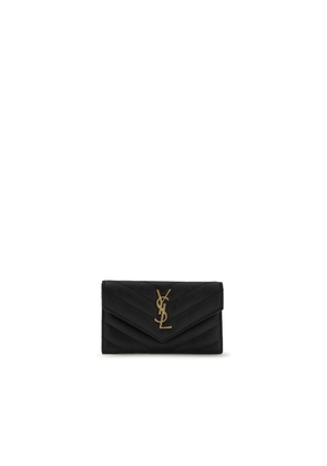 Saint Laurent Black Calf Leather Bos Taurus Wallet