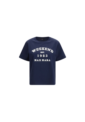 Max Mara Blue Cotton T-Shirt - L