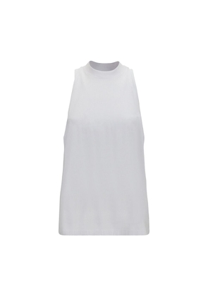 Darkpark White Cotton Tank Tops - M