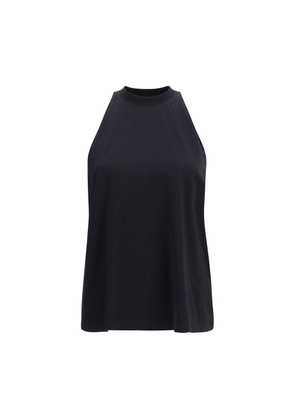 Darkpark Black Cotton Tank Tops - M