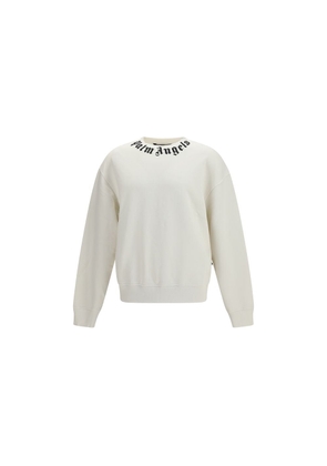 Palm Angels White Cotton Sweatshirt - L