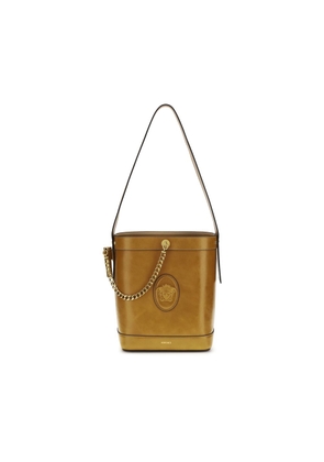Versace Brown Calf Leather Bos Taurus Shoulder Bag