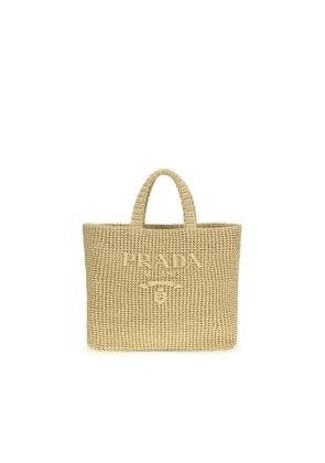 Prada Beige Raffia Handbag