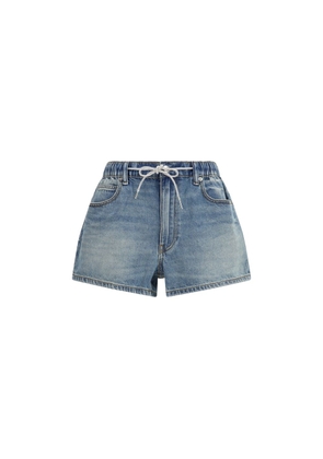 Alexander Wang Blue Cotton Bermuda Shorts - W25