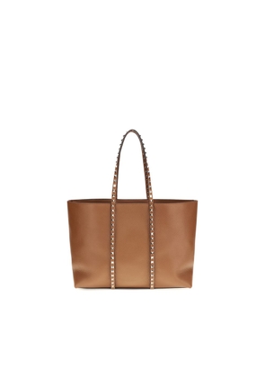 Valentino Garavani Brown Calf Leather Bos Taurus Shoulder Bag