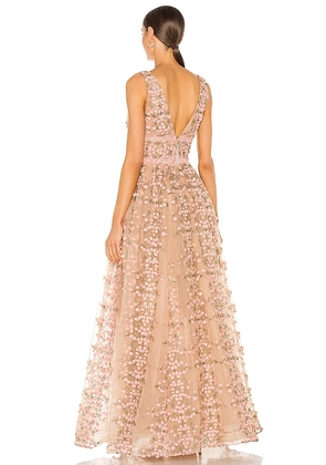 Bronx and Banco Megan Maxi Dress in Nude,Pink. Size M. Also in XS, S, L.