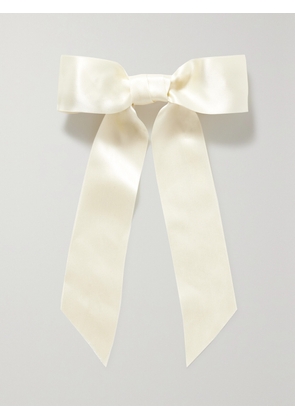 Jennifer Behr - Virginia Silk-satin Bow Hair Clip - Neutrals - One size