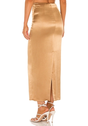 Camila Coelho Selina Maxi Skirt in Metallic Copper. Size S. Also in M.