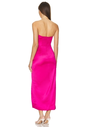 Bardot Yana Midi Dress in Fuchsia. Size 4. Also in 2.