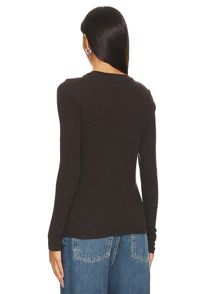 Enza Costa Cashmere Long Sleeve Cardigan in Brown. Size S. Also in XS, L, XL.