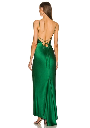 Alice + Olivia Montana Maxi Gown in Dark Green. Size 12. Also in 10, 6, 8.