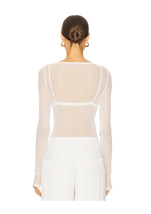 Enza Costa Draped Boatneck in White. Size S. Also in XS.
