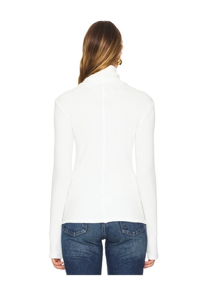 Enza Costa Knit Turtleneck in White. Size S. Also in XS, L.