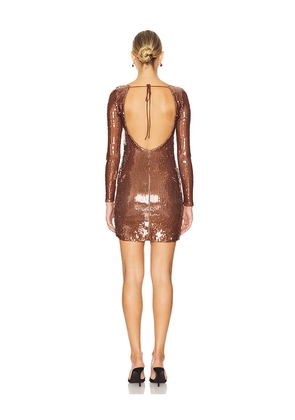Bardot Verona Sequin Mini Dress in Chocolate. Size 4. Also in 2, 6, 8.