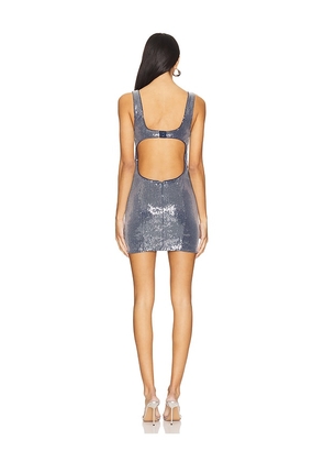 Camila Coelho Bly Mini Dress in Metallic Silver. Size S. Also in L, XS.