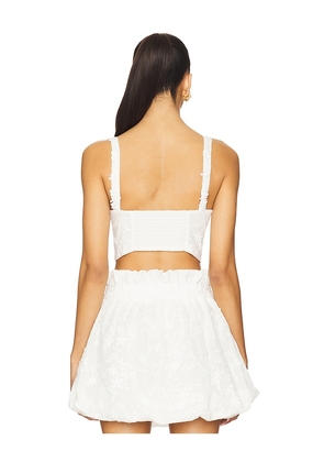 Agua Bendita x REVOLVE Amareto Crop Top in White. Size M. Also in S.