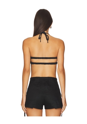 Cult Gaia Darlena Crochet Top in Black. Size M. Also in L.