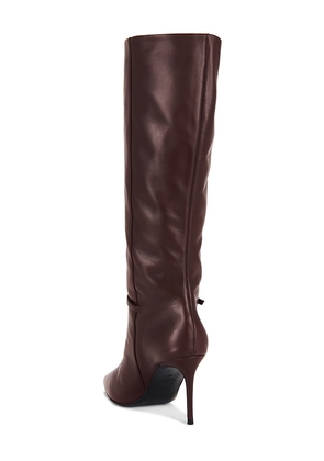 BLACK SUEDE STUDIO Elodie 100 Boot in Burgundy. Size 37. Also in 39, 40.